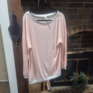 Chic Pink and Gray Women's Sweatshirt